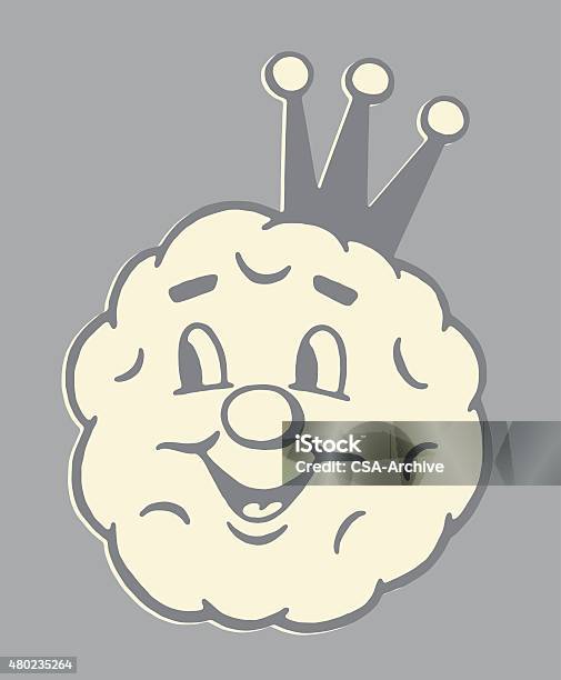 Meatball King Stock Illustration - Download Image Now - Human Face, Smiling, Crown - Headwear