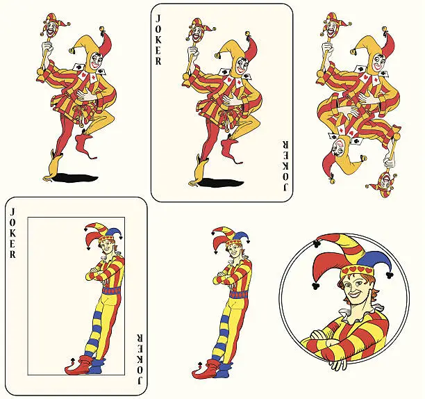 Vector illustration of Joker playing card