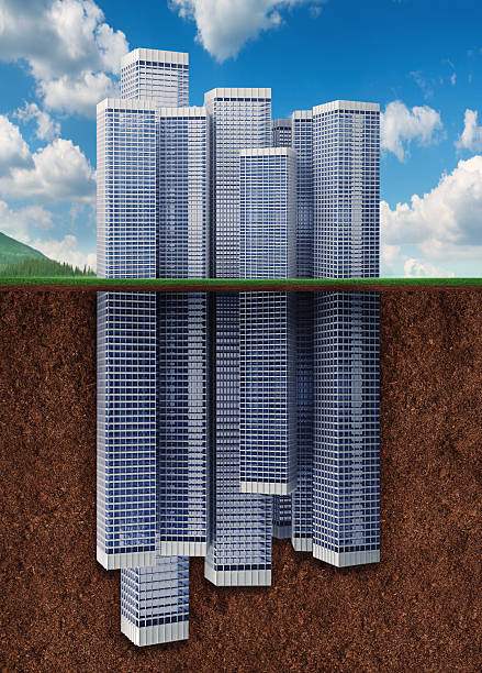 istock Buildings reflecting in the ground 480238534