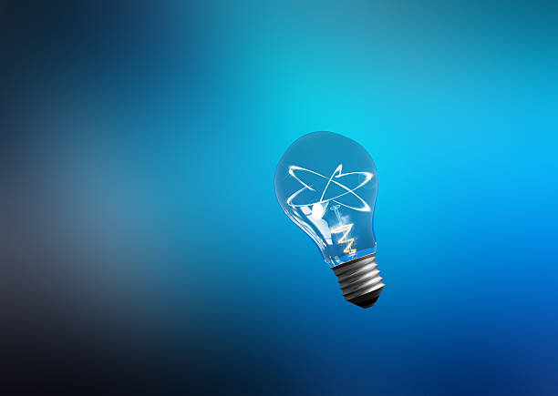 Lamps with atoms. Colour background. Path included. Perfect for advertising models. Save in days of sales.
