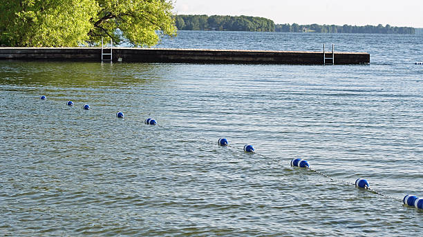 istock Buoys placed along lake to create safe area for swimming 480239290