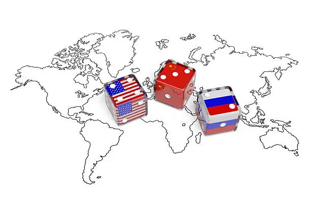 Photo of Negotiation between USA, China and Russia (concept)