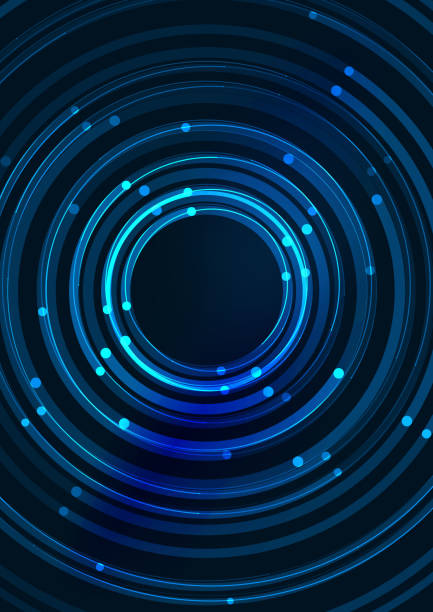 istock Abstract color glowing lines in dark space with stars and 480241038