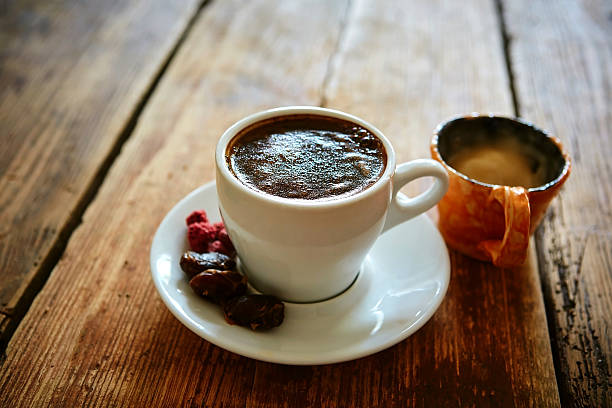 istock Cup of coffee on a wooden background 480241092