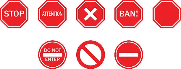 Vector illustration of Stop Sign