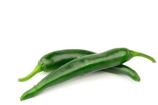 istock Bitter green peppers isolated on white background 480244386