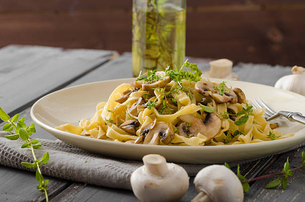 istock Fettuccine with garlic and mushrooms 480245158