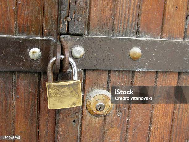 Locked Gate Stock Photo - Download Image Now - Accessibility, Antique, Brown