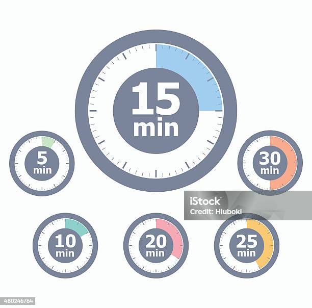 Set Of Timers Stock Illustration - Download Image Now - Infographic, Clock, Time