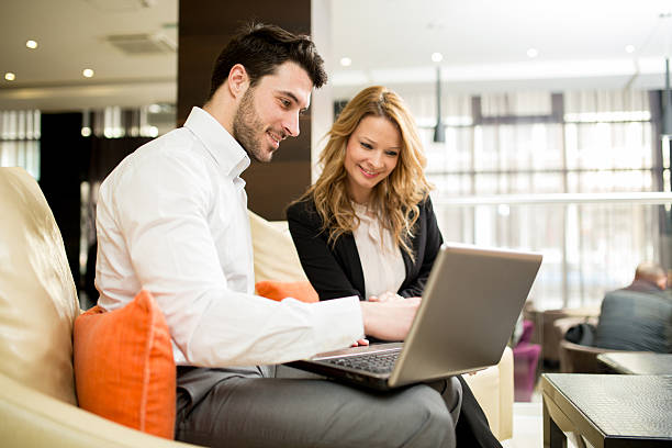 istock Business Couple with Laptop 480247471