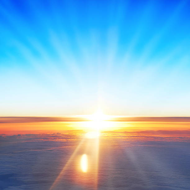 istock Sun, sunset, blue sky, and ocean of clouds 480247651