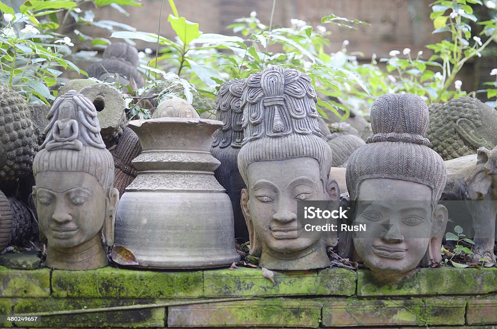 Buddha ancient Buddha heads Ancient Stock Photo