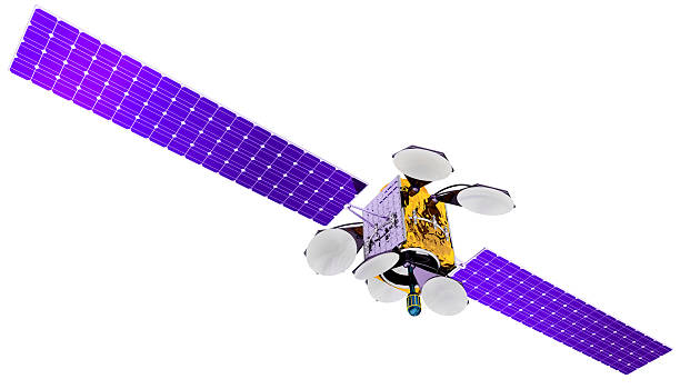 3D model of an artificial satellite of the Earth stock photo