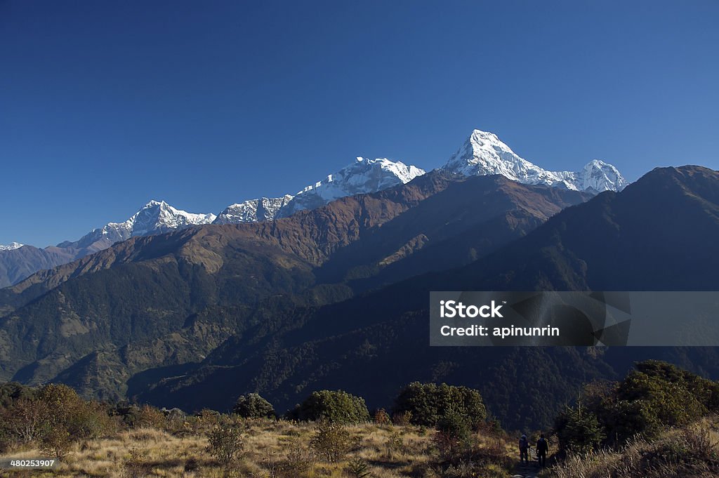 보기 Poonhill, 네팔 - 로열티 프리 계곡 스톡 사진