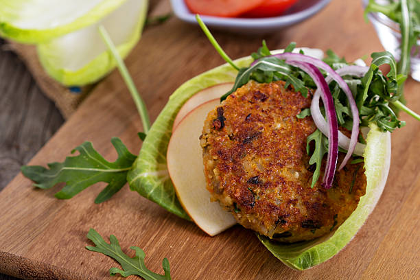 istock Vegan burgers with quinoa and vegetables 480256206