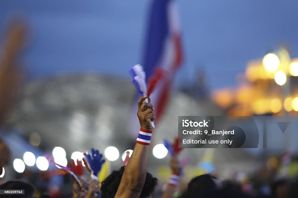 Protesta governo in Tailandia - Foto stock royalty-free di Conflittualità