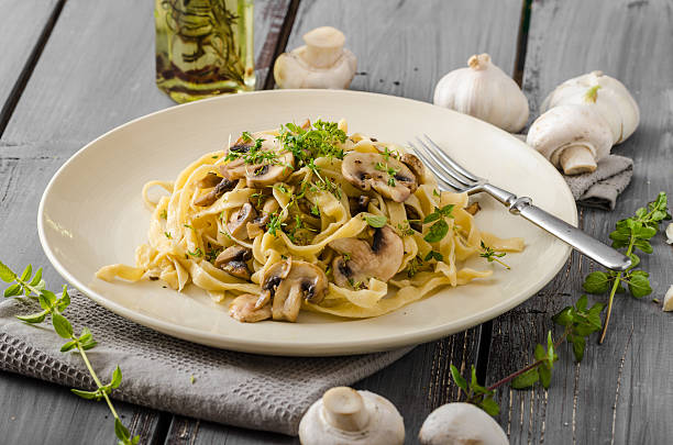 istock Fettuccine with garlic and mushrooms 480259798