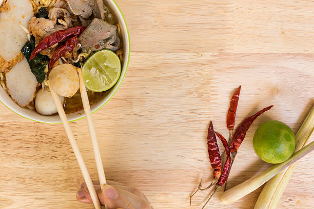 Tom Yum Spicy Soup Noodle : Thai Food