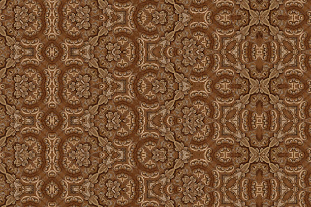 istock Carved wood wall close 480262860