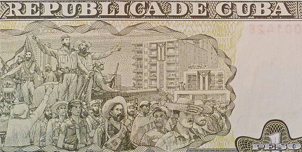 monnaie cubaine, monnaie, symbole du peso, del sottopancia de mexicain, cuba, peso - castro foto e immagini stock