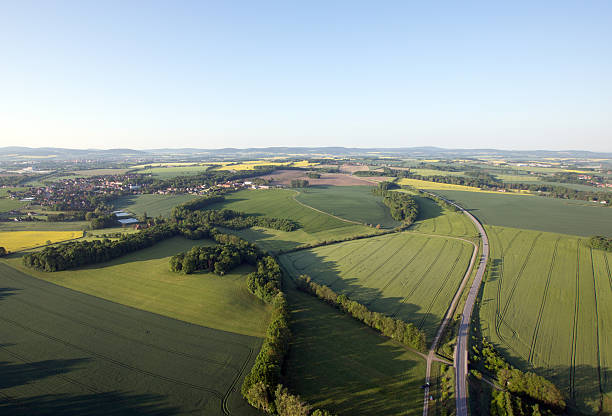 istock Fields and roads from above in Saxony, Germany 480263464