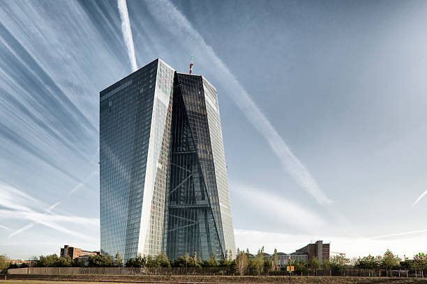 banca centrale europea, ezb, banca centrale europea di francoforte, - bce foto e immagini stock