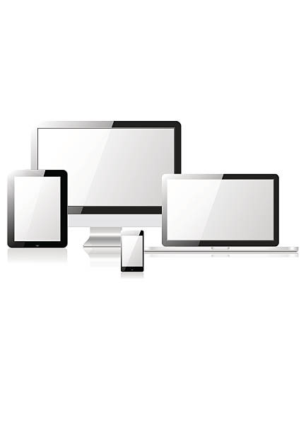 tablet laptop telefon-messgerät - netbook stock-grafiken, -clipart, -cartoons und -symbole