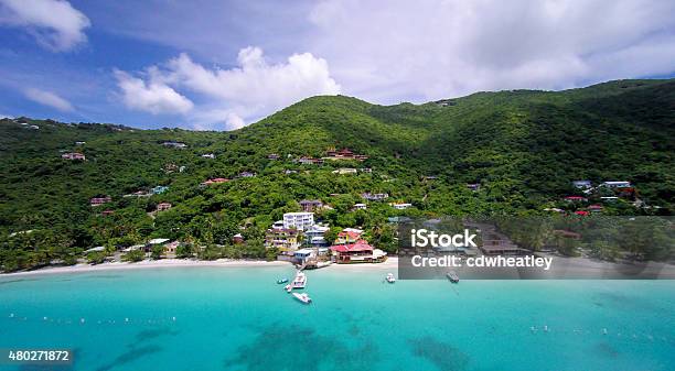 Aerial Panoramic View Of Cane Garden Bay Tortola Bvi Stock Photo - Download Image Now