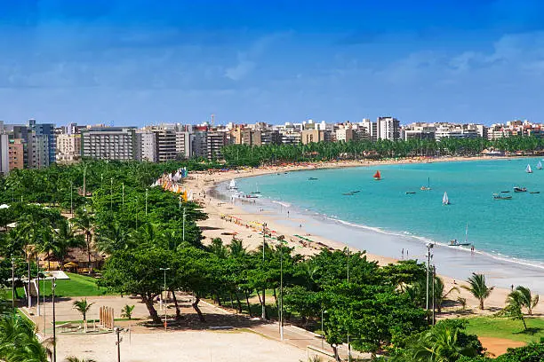Pajucara Beach, the most elegant district of the city