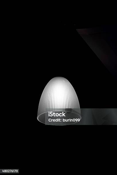 Hanging Lamps In The Dark Stock Photo - Download Image Now - 2015, Black Color, Bright