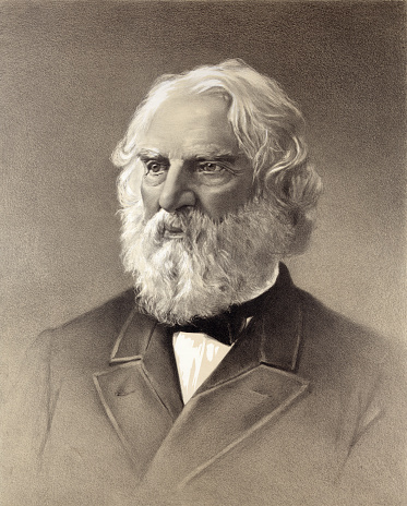 This vintage image by Houghton & Mifflin features the portrait of Henry Wadsworth Longfellow. Published in 1888 it is now part of the public domain.