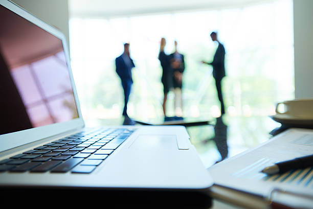 istock Laptop in meeting room 480276852