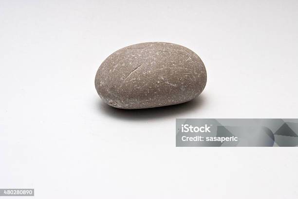 Decorative Stone Isolated On White Studio Background Macro Stock Photo - Download Image Now