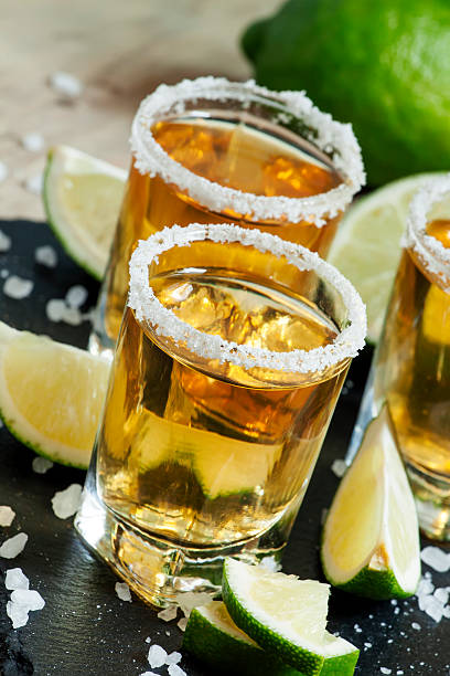 istock Gold Mexican tequila with lime and salt 480281242