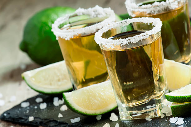 istock Gold Mexican tequila with lime and salt 480281246