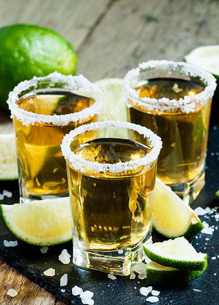 istock Gold Mexican tequila with lime and salt 480282252