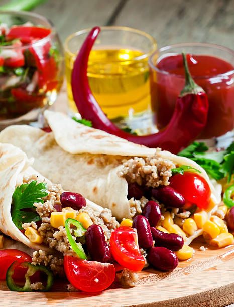 istock Traditional Mexican burritos with meat and beans 480283606