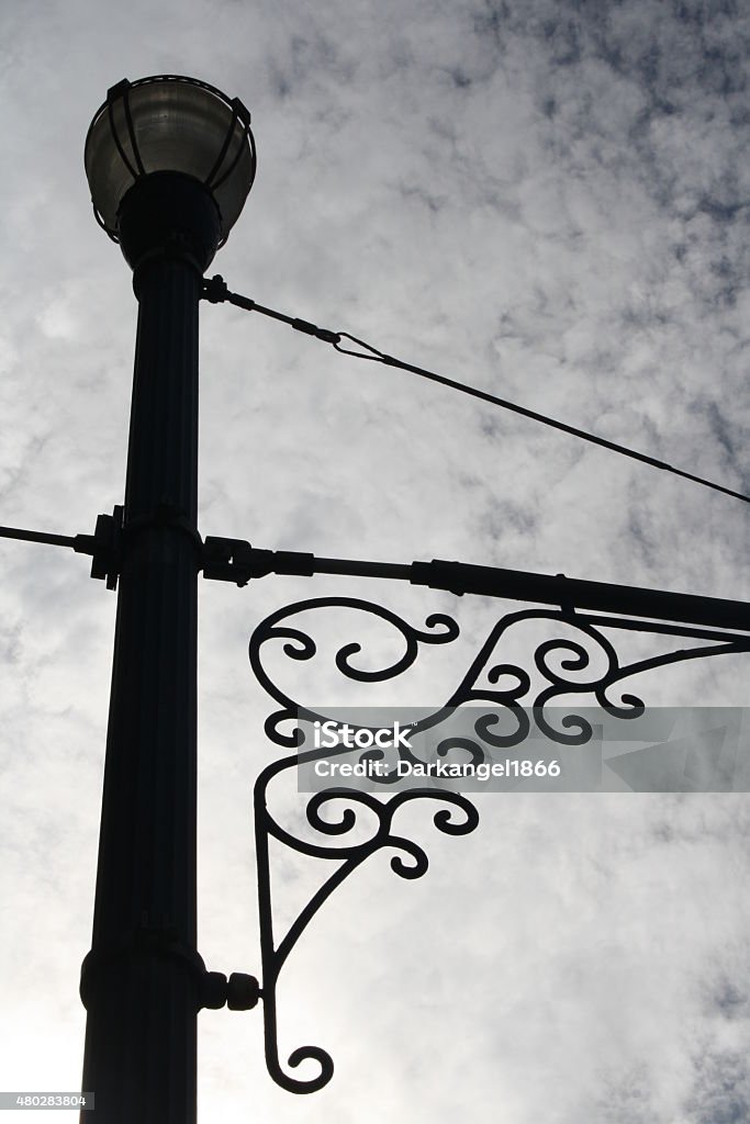 Light Post An artistic lightpost in San Francisco, California. 2015 Stock Photo