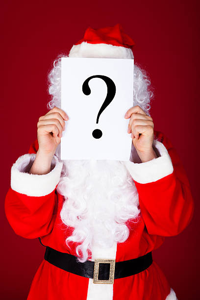 istock Santa holding question mark in front of his face 480284917