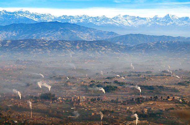 Brick chimneys and valley