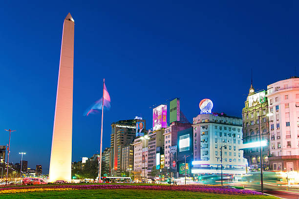 le centre-ville de buenos aires - place mat photos et images de collection