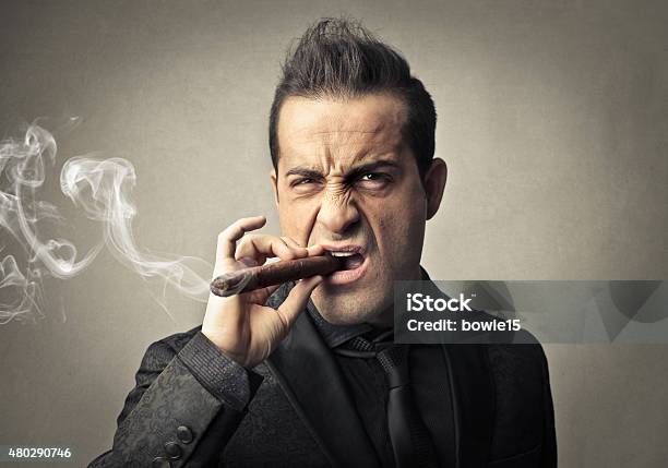 Cigar Stock Photo - Download Image Now - Men, Smoking - Activity, Smoking Issues