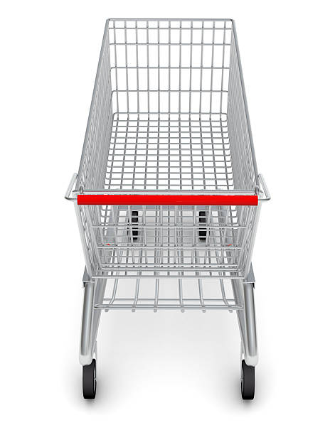 istock Rear view of shopping cart with wheels 480294792