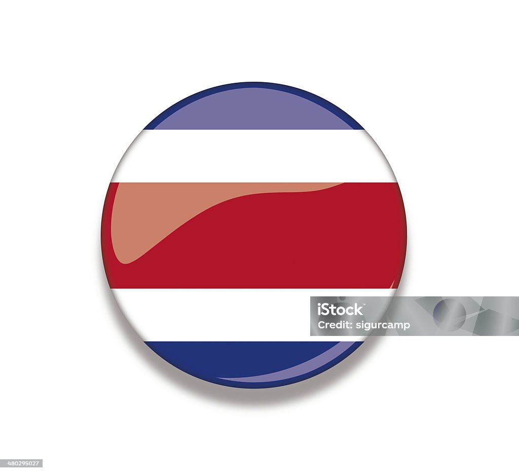 Crachá Bandeira da Costa Rica. - Ilustração de Bandeira royalty-free