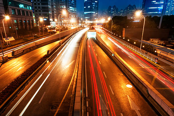 istock light trails on the modern building background in shanghai china 480296051
