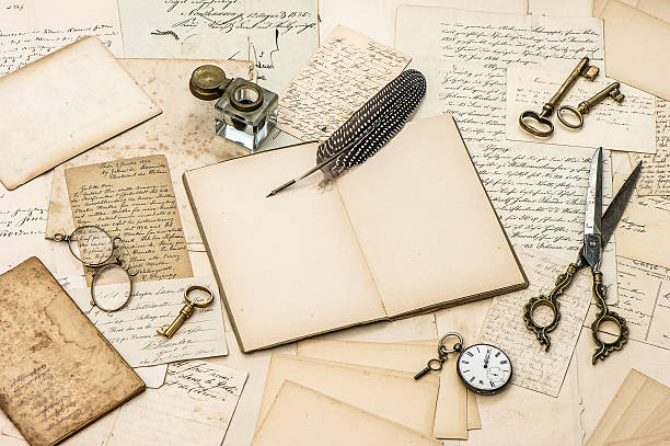 istock collectibles, antique accessories, old letters 480296971