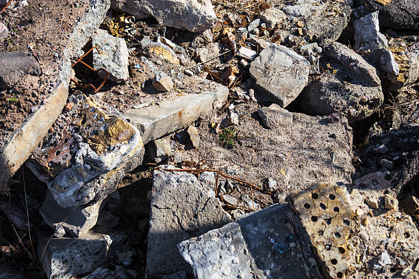 istock Heap of the damaged concrete blocks and bricks 480298668