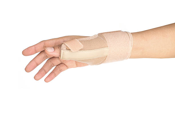 istock Thumb finger wrapped in an bandage 480300364