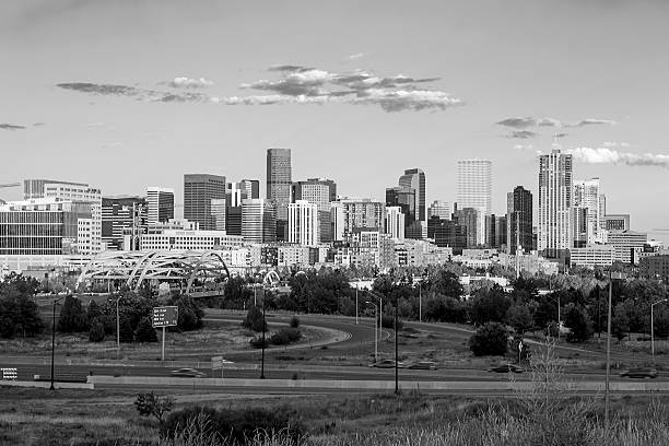 istock Panorama of Denver skyline long exposure at twilight. 480303628