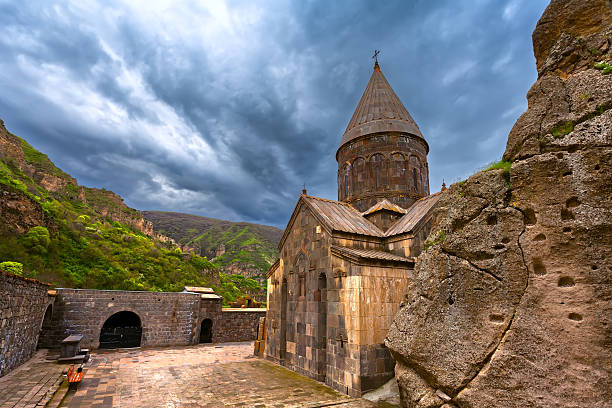istock Christian temple GEGHARD monastery (Armenia) 480304200